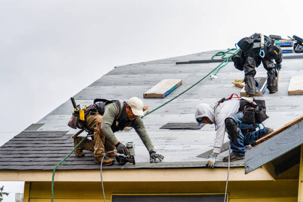Professional Gutter Installation technician working in Rosedale, MS